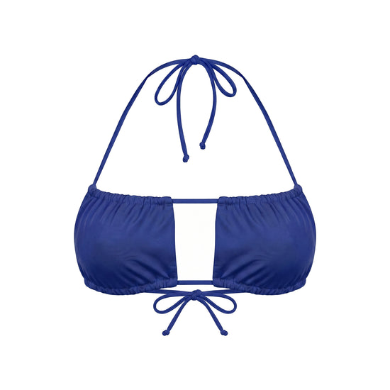 CAPE Lume Wrap Bandeau Bikini Top Blau