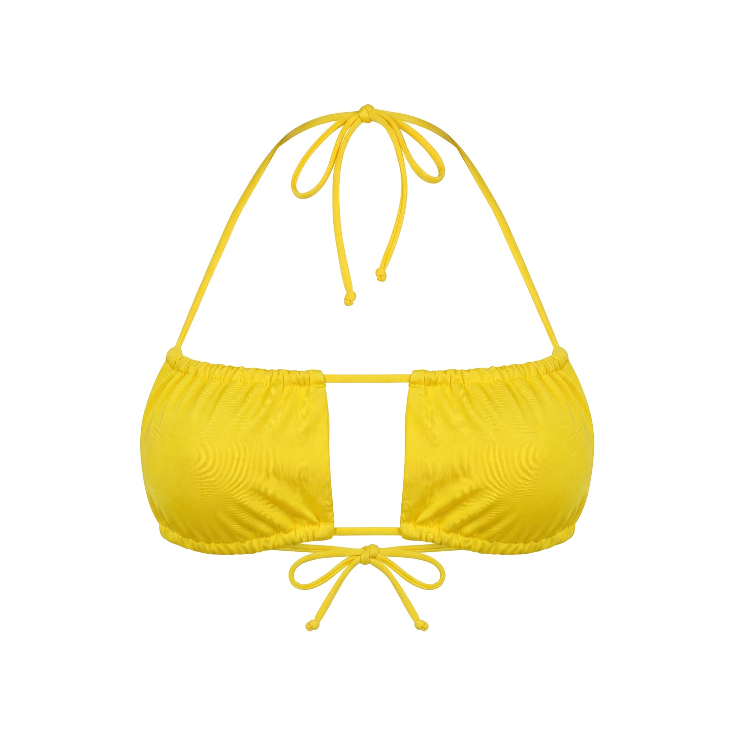 CAPE Lume Wrap Bandeau Bikini Top Gelb