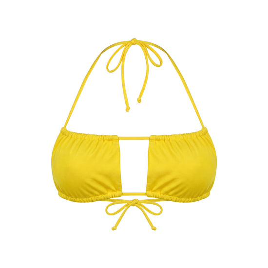 CAPE Lume Wrap Bandeau Bikini Top Gelb