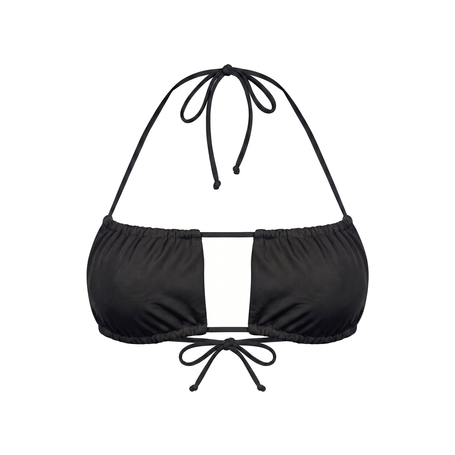 CAPE Lume Wrap Bandeau Bikini Top Schwarz