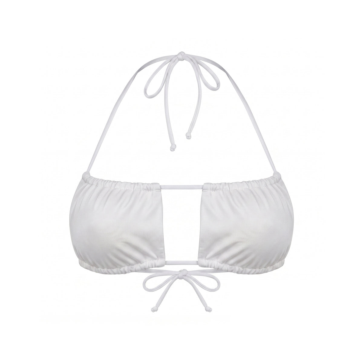 CAPE Lume Wrap Bandeau Bikini Top Weiß