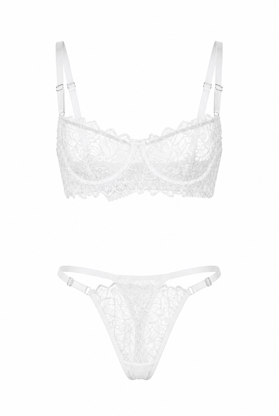 Baser Dessous-Set – Weiß