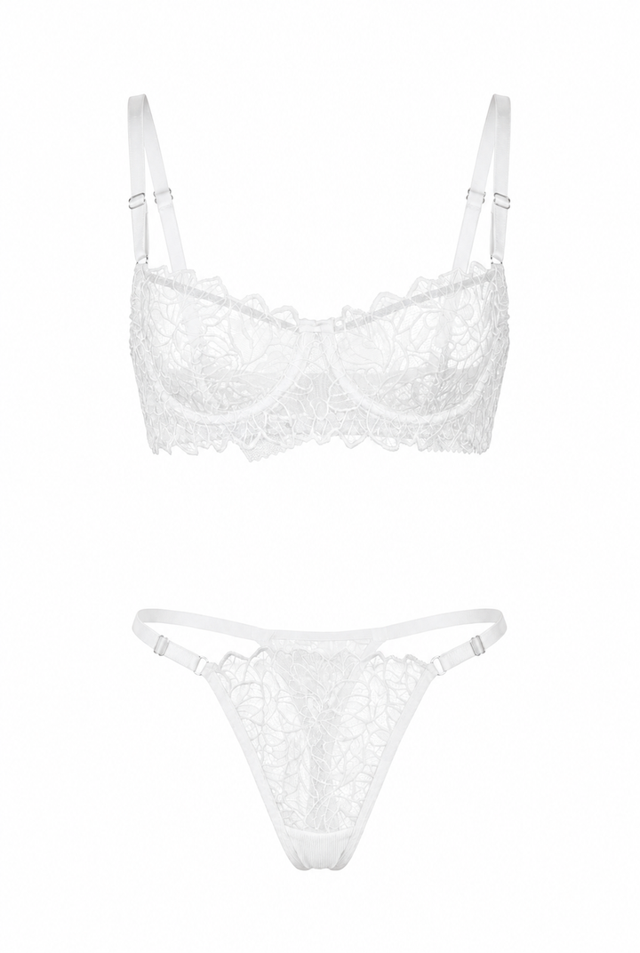 Baser Dessous-Set – Weiß