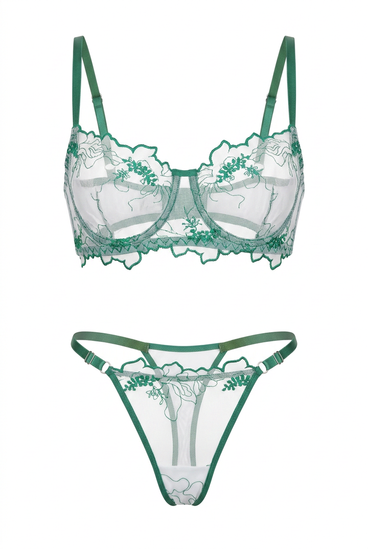 Baser Dessous-Set – Grün