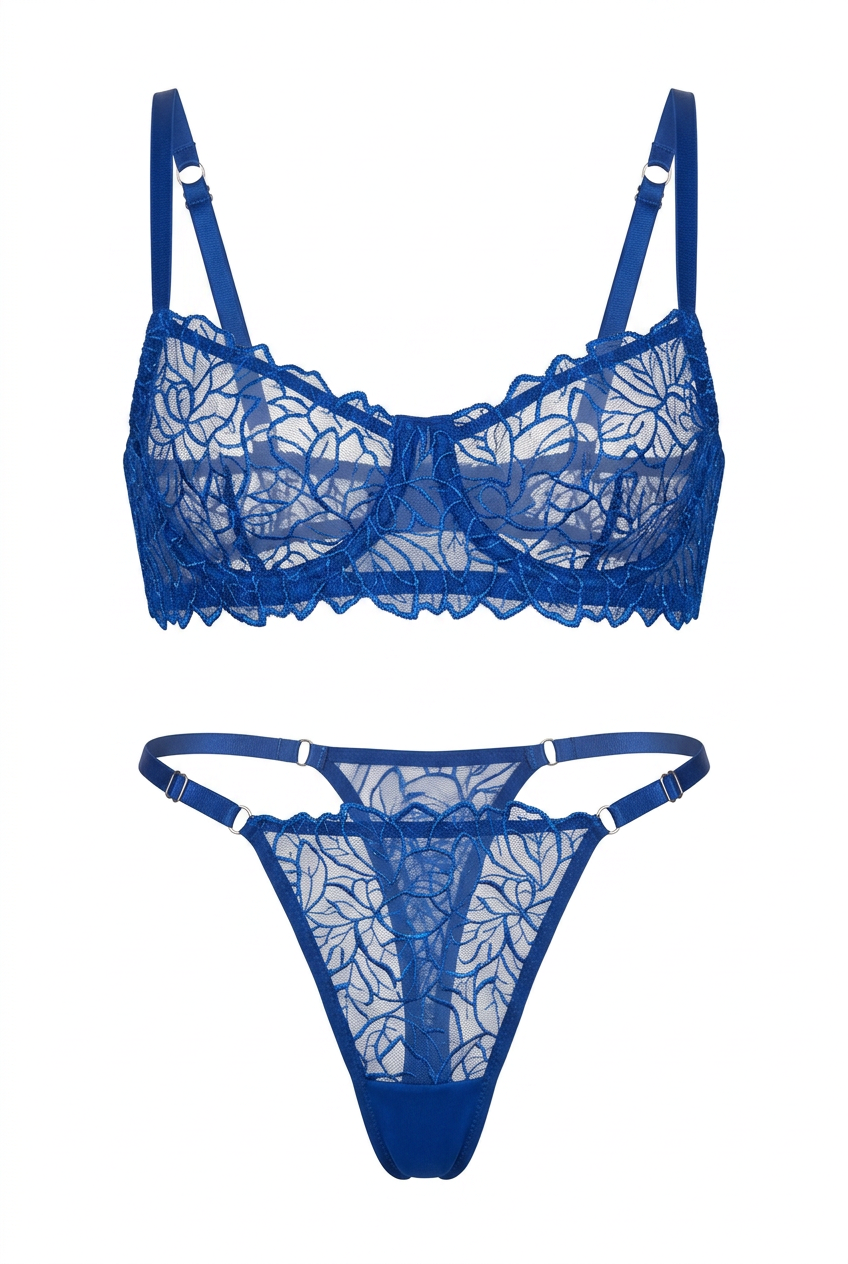 Baser Dessous-Set – Blau