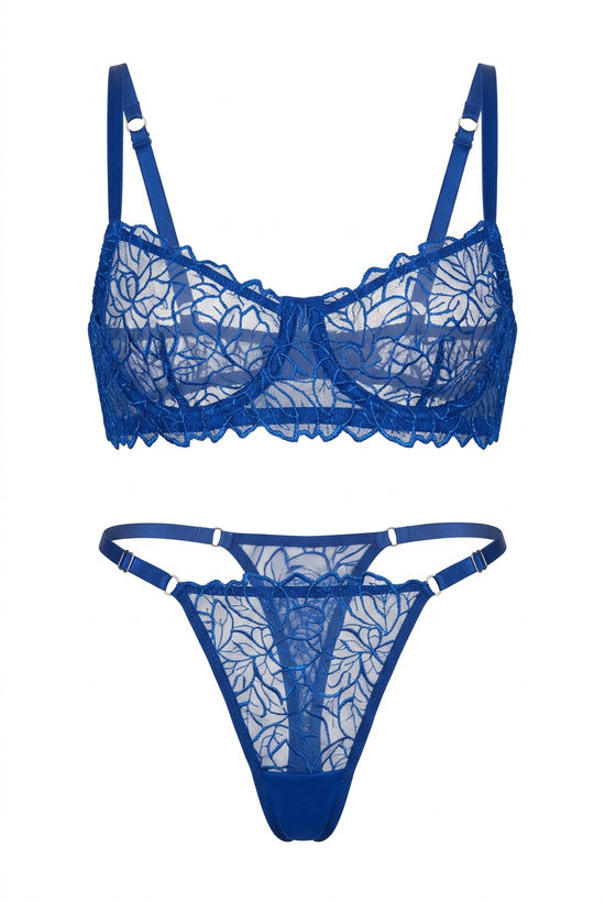Baser Dessous-Set – Blau