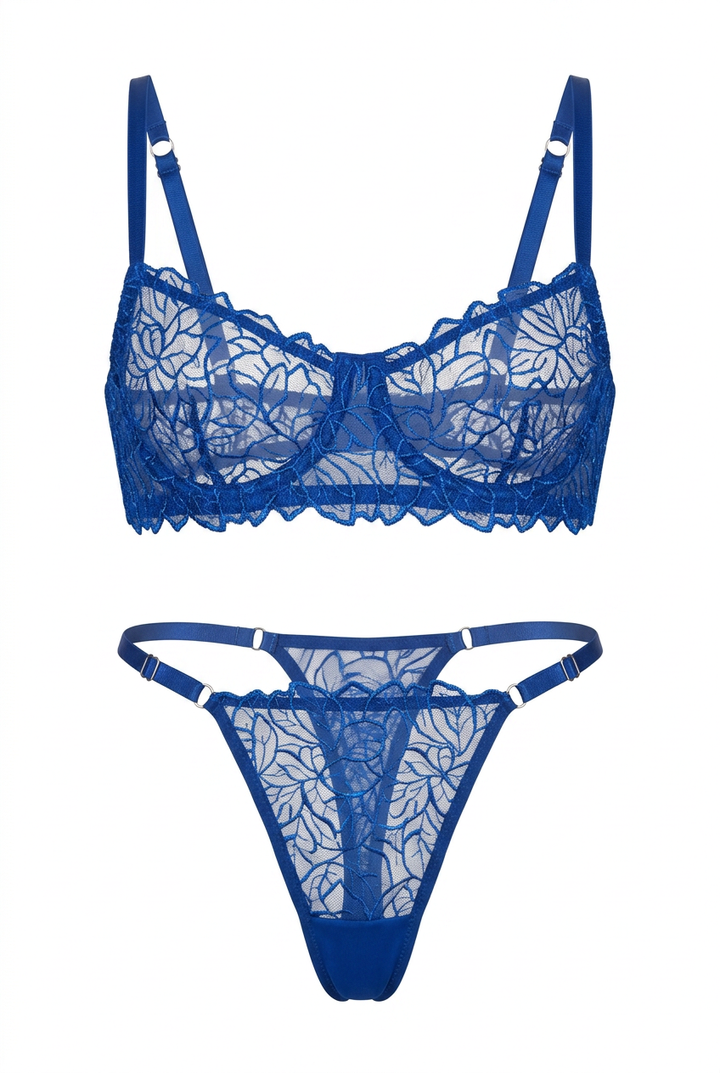 Baser Dessous-Set – Blau